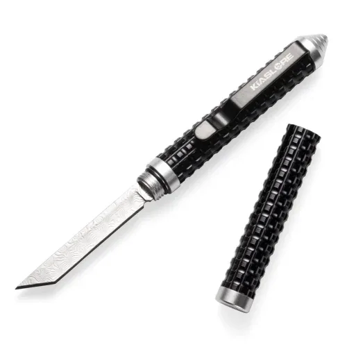 Everyday T Pen Knife | 1.88″ Damascus Blade | Aluminum Handle | KIASLORE KM162-T