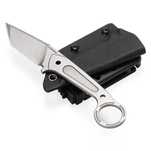 Pallas Fixed Blade Knife | 2.75″ Stonewashed D2 Blade | Integral Steel | KIASLORE KS1020-2
