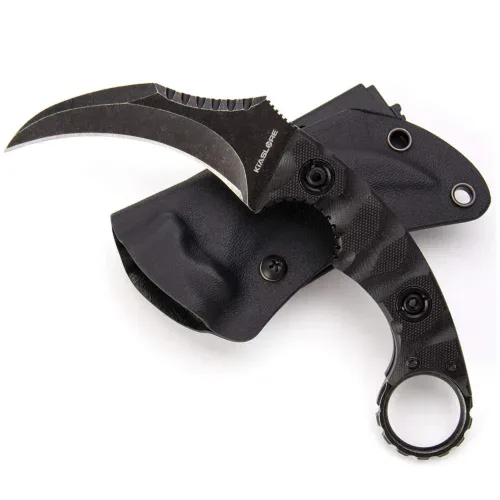 adamant tactical karambit knife | 3.34″ black stonewashed d2 blade | black g10 handle | camping hunting tool | kiaslore kk1221 1 adamant tactical karambit knife | 3.34″ black stonewashed d2 blade | black g10 handle | camping hunting tool | kiaslore kk1221 1